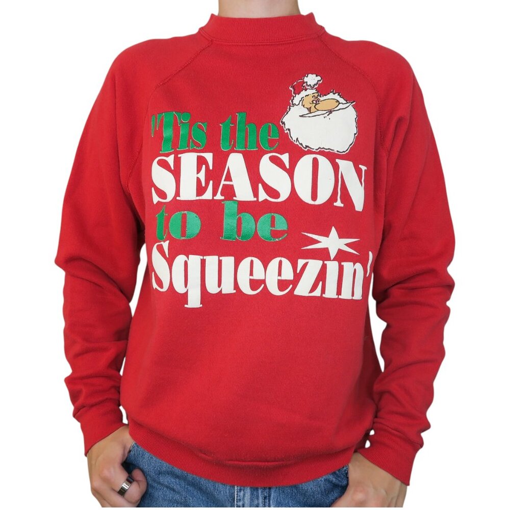 Vintage 80s Santa Christmas Sweatshirt